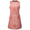 Smart And Joy Women's Yellow / Orange Brocade Minimalist Mini Dress - Orange In Yellow/orange