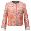 Smart And Joy Women's Yellow / Orange Brocade Short Jacket - Orange In Yellow/orange