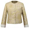 Smart And Joy Women's Yellow / Orange Brocade Short Jacket - Yellow In Yellow/orange
