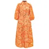 Smart And Joy Women's Yellow / Orange Camouflage Print Shirt Dress In Yellow/orange