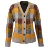 Smart And Joy Women's Yellow / Orange Check Pattern Cardigan - Yellow In Yellow/orange