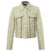 Smart And Joy Women's Yellow / Orange Crop Jacket With Pocket Flaps And Bias - Yellow In Yellow/orange