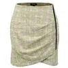Smart And Joy Women's Yellow / Orange Short Skirt With Side Drape And Bias - Yellow In Yellow/orange