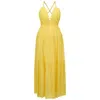 Smart And Joy Women's Yellow / Orange Strappy Maxi Summer Dress - Yellow In Yellow/orange