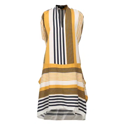 Smart And Joy Women's Yellow / Orange Stripe Print Game Dress - Yellow In Yellow/orange