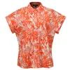 Smart And Joy Women's Yellow / Orange Tropical Print Short Sleeves Shirt In Yellow/orange