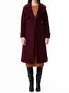 Smart And Joy Wool Coat In Bordeaux In Burgundy