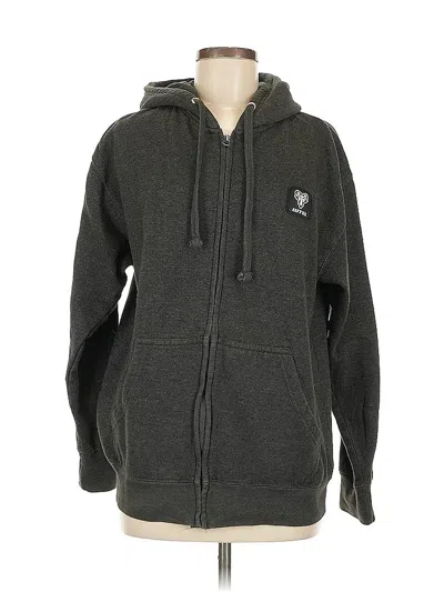 Pre-owned Smart Blanks Zip Up Hoodie In Gray
