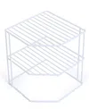 Smart Design 3-tier Kitchen Corner Shelf Rack, 9" X 8" In White