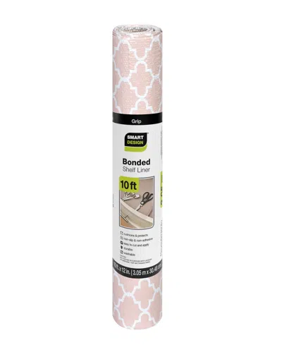 Smart Design Bonded Grip Shelf Liner, 12" X 10' Roll In Chantilly Blush