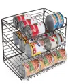 Smart Design Premium 3 Tier Can Rack Organizer With Adjustable Shelves In Bronze