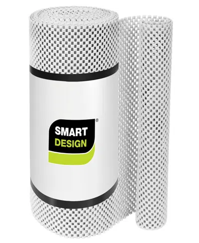 Smart Design Premium Grip Shelf Liner, 18" X 8' Roll In White