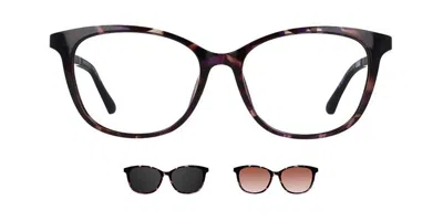 Smartbuy Collection Bree With Clip-on Two Set Women's Glasses, Tortoiseshell, Size 53
