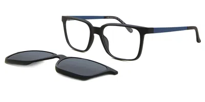 Smartbuy Collection Briggs With Clip-on Men's Glasses, Black, Size 54