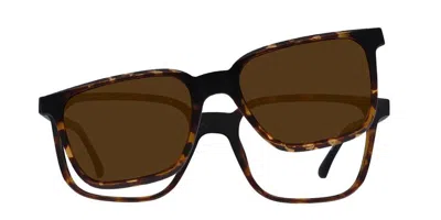 Smartbuy Collection Briggs With Clip-on Men's Glasses, Tortoiseshell, Size 54 In Brown