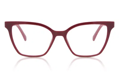 Smartbuy Collection Cat Eye Clip-on Plastic Women's  Prescription Glasses Online Red Size 53 - Free Lenses - Blue Light 
