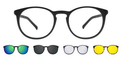 Smartbuy Collection Connelly With Clip-on Four Set Men's Glasses, Blue, Size 48