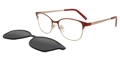 Smartbuy Collection Fenya With Clip-on Women's Glasses, Gold, Size 53