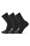 Smartwool 3-pack Everyday Solid Rib Crew Socks In Black