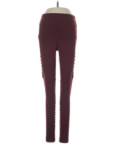 Pre-owned Smartwool Active Pants In Burgundy