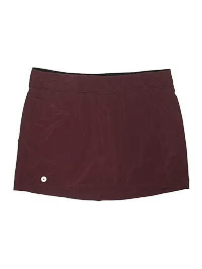 Pre-owned Smartwool Active Skort In Burgundy
