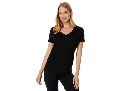 Smartwool Active Ultralite V-neck Short Sleeve In Black
