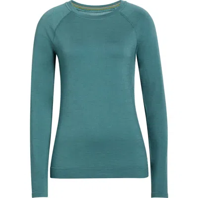 Smartwool All Season Merino Wool Blend Base Layer Crew Top In Blue