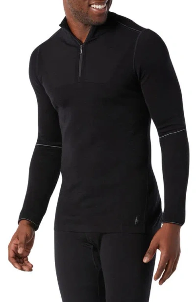 Smartwool Alpine Intraknit Quarter Zip Pullover In Black