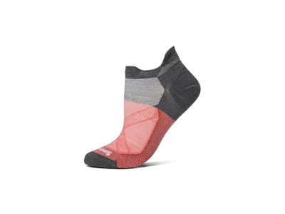 Smartwool Bike Zero Cushion Low Ankle Socks Women's Crew Cut Socks Shoes Wild Salmon: Md (women's Shoe 7-9.5) In Multi