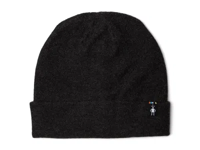 Smartwool Boiled Wool Beanie Knit Hats Charcoal, Merino/wool In Black