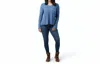 Smartwool Cable V-neck Sweater In Blue Horizon Heather In Blue