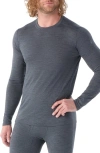 Smartwool Classic All Season Merino Base Layer Long Sleeve Crewneck Top In Iron Heather