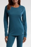 Smartwool Classic All-season Merino Wool Blend Base Layer Long Sleeve Top In Twilight Blue
