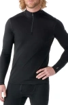 Smartwool Classic All Season Merino Wool Blend Quarter Zip Base Layer In Black