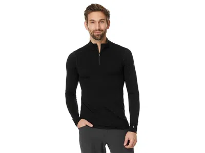 Smartwool Classic All-season Merino Base Layer 1/4 Zip In Black