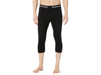 Smartwool Classic All-season Merino Base Layer 3/4 Bottoms Men's Clothing Black: Sm, Jersey/nylon/wool