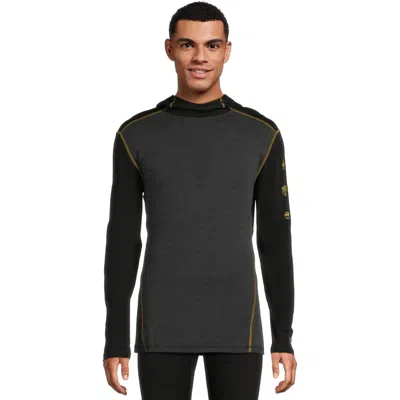 Smartwool Classic Base Layer Hoodie Men's Gray Thermal Merino Pullover Gbo3137 In Black