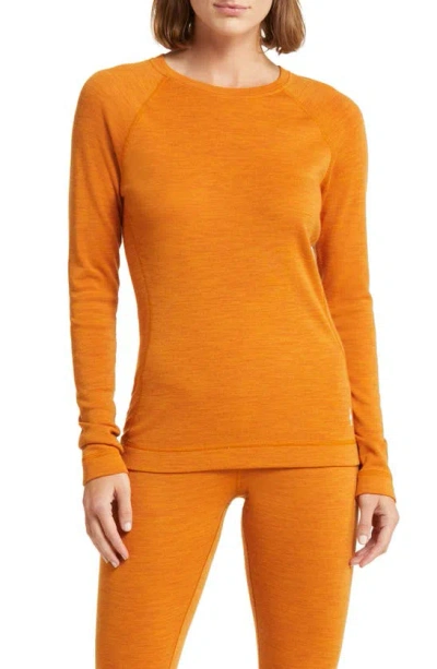 Smartwool Classic Thermal Long Sleeve Merino Wool Base Layer T-shirt In Marmalade Heather