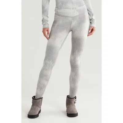 Smartwool Classic Thermal Merino Base Layer Leggings In Light Gray Foggy Pines