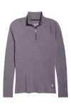 Smartwool Classic Thermal Merino Base Layer Quarter Zip In Purple