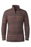 Smartwool Classic Thermal Merino Base Layer Quarter Zip Pullover In Brown