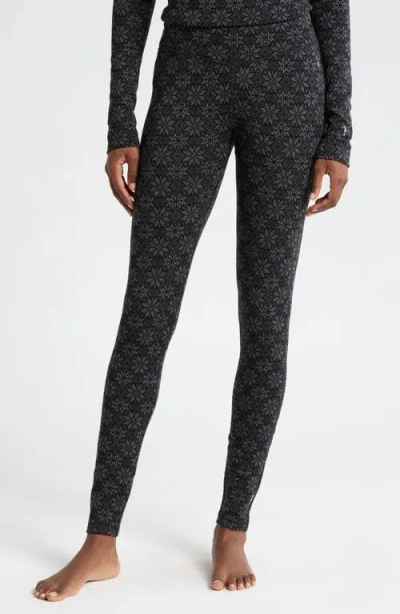 Smartwool Classic Thermal Merino Wool Base Layer Bottoms In Black Digi Snow