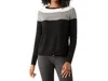 Smartwool Colorblock Crew Sweater In Black