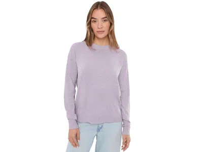 Smartwool Edgewood Colorblock Crew Sweater Women's Sweater Icy Lavender Heather: Sm, Nylon/polyester/wool In Purple