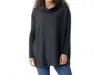 Smartwool Edgewood Poncho Sweater In Charcoal Heather In Black