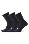Smartwool Everyday 3-pack Wool Blend Cable Crew Socks In Deep Navy Heather