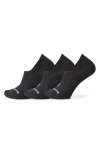 Smartwool Everyday 3-pack Wool Blend Cushion No Show Socks In Black
