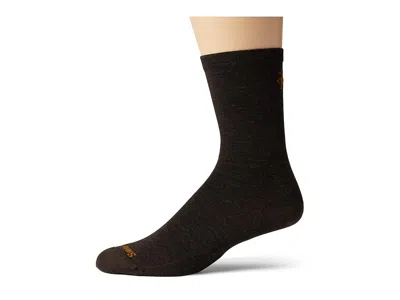 Smartwool Everyday Anchor Line Crew Men's Crew Cut Socks Shoes Chestnut: Md (men's Shoe 6-8.5) In Black