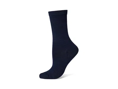 Smartwool Everyday Anchor Line Crew Men's Crew Cut Socks Shoes Deep Navy: Lg (men's Shoe 9-11.5) In Blue