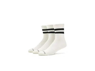 Smartwool Everyday Athletic Stripe Crew Socks 3pk Quarter Length Socks Shoes White: Xl (us Men's Shoe 12-14.5 